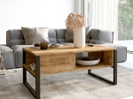 ΤΡΑΠΕΖΙ ΣΑΛΟΝΙΟΥ HONORA PAKOWORLD OAK-ΜΑΥΡΟ 100X60X44,5ΕΚ