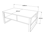 ΤΡΑΠΕΖΙ ΣΑΛΟΝΙΟΥ HONORA PAKOWORLD OAK-ΜΑΥΡΟ 100X60X44,5ΕΚ