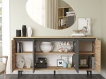 ΜΠΟΥΦΕΣ AUGUSTA PAKOWORLD OAK-ΑΝΘΡΑΚΙ 160X40X78.5ΕΚ