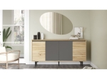 ΜΠΟΥΦΕΣ AUGUSTA PAKOWORLD OAK-ΑΝΘΡΑΚΙ 160X40X78.5ΕΚ