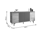 ΜΠΟΥΦΕΣ AUGUSTA PAKOWORLD OAK-ΑΝΘΡΑΚΙ 160X40X78.5ΕΚ