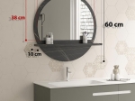 ΚΑΘΡΕΠΤΗΣ LESLEY PAKOWORLD ΑΝΘΡΑΚΙ ΜΑΡΜΑΡΟΥ 60X2X60ΕΚ
