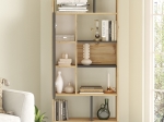 ΒΙΒΛΙΟΘΗΚΗ NEVILLE PAKOWORLD ΦΥΣΙΚΟ-ΑΝΘΡΑΚΙ 72X25X163.3ΕΚ