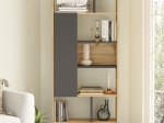 ΒΙΒΛΙΟΘΗΚΗ NEVILLE PAKOWORLD ΦΥΣΙΚΟ-ΑΝΘΡΑΚΙ 72X25X163.3ΕΚ