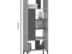 ΒΙΒΛΙΟΘΗΚΗ NEVILLE PAKOWORLD ΦΥΣΙΚΟ-ΑΝΘΡΑΚΙ 72X25X163.3ΕΚ