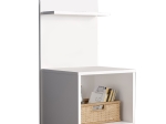 ΚΟΜΟΔΙΝΟ ΜΕ ΡΑΦΙ AVELINE PAKOWORLD ΛΕΥΚΟ 44.5X41.8X90ΕΚ