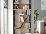 ΒΙΒΛΙΟΘΗΚΗ VIVA PAKOWORLD ΑΝΘΡΑΚΙ ANTIQUE-SONOMA 75.5X25X170ΕΚ