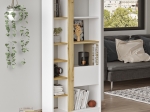 ΒΙΒΛΙΟΘΗΚΗ ALIVE PAKOWORLD ΛΕΥΚΟ-SONOMA 75.5X25X160ΕΚ