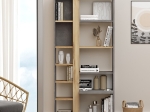 ΒΙΒΛΙΟΘΗΚΗ ALIVE PAKOWORLD ΑΝΘΡΑΚΙ ANTIQUE-SONOMA 75.5X25X160ΕΚ