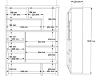 ΒΙΒΛΙΟΘΗΚΗ DECORA PAKOWORLD ΣΕ ΦΥΣΙΚΟ-ΛΕΥΚΟ ΑΠΟΧΡΩΣΗ 90X22X123.6ΕΚ