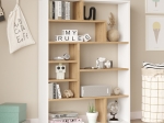 ΒΙΒΛΙΟΘΗΚΗ DECORA PAKOWORLD ΣΕ ΦΥΣΙΚΟ-ΛΕΥΚΟ ΑΠΟΧΡΩΣΗ 90X22X123.6ΕΚ