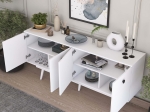 ΜΠΟΥΦΕΣ SALONDE PAKOWORLD ΛΕΥΚΟ ΜΕΛΑΜΙΝΗΣ-ΛΕΥΚΟ PP ΠΟΔΙ 180X40X82.6ΕΚ