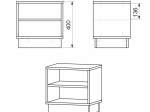 ΚΟΜΟΔΙΝΟ MASON PAKOWORLD SONOMA-ΛΕΥΚΟ 40X32X40ΕΚ