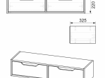 ΚΟΝΣΟΛΑ-ΤΟΥΑΛΕΤΑ ALBERTO PAKOWORLD ΚΡΕΜΑΣΤΗ ΚΑΡΥΔΙ 100X32.5X22ΕΚ