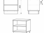 ΚΟΜΟΔΙΝΟ MASON PAKOWORLD ΛΕΥΚΟ 40X32X40ΕΚ