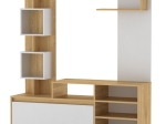 ΣΥΝΘΕΤΟ ΣΑΛΟΝΙΟΥ AIDEN PAKOWORLD SONOMA-ΛΕΥΚΟ 150X38.5X160ΕΚ
