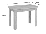 ΤΡΑΠΕΖΙ CELESTE PAKOWORLD ΜΕΛΑΜΙΝΗΣ ΣΕ OAK ΑΠΟΧΡΩΣΗ 100X60X73.5ΕΚ
