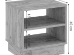 ΚΟΜΟΔΙΝΟ MASON PAKOWORLD ΜΕΛΑΜΙΝΗΣ ΣΕ OAK ΑΠΟΧΡΩΣΗ 40X32X40ΕΚ
