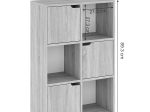 ΒΙΒΛΙΟΘΗΚΗ BOOKEL PAKOWORLD ΜΕΛΑΜΙΝΗΣ ΣΕ SONOMA ΑΠΟΧΡΩΣΗ 59.5X27.5X89ΕΚ