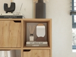 ΒΙΒΛΙΟΘΗΚΗ BOOKEL PAKOWORLD ΜΕΛΑΜΙΝΗΣ ΣΕ OAK ΑΠΟΧΡΩΣΗ 59.5X27.5X89ΕΚ
