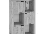ΒΙΒΛΙΟΘΗΚΗ BOOKEL PAKOWORLD ΜΕΛΑΜΙΝΗΣ ΣΕ OAK ΑΠΟΧΡΩΣΗ 59.5X27.5X89ΕΚ