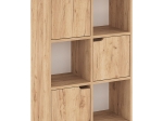 ΒΙΒΛΙΟΘΗΚΗ BOOKEL PAKOWORLD ΜΕΛΑΜΙΝΗΣ ΣΕ OAK ΑΠΟΧΡΩΣΗ 59.5X27.5X89ΕΚ