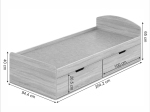 ΚΡΕΒΑΤΙ REGAN PAKOWORLD ΜΕ ΣΥΡΤΑΡΙΑ ΣΕ OAK ΑΠΟΧΡΩΣΗ 90X200ΕΚ