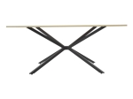 ΤΡΑΠΕΖΙ DINNY PAKOWORLD OAK MDF-ΜΑΥΡΟ ΜΕΤΑΛΛΟ 180X90X75ΕΚ