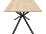 ΤΡΑΠΕΖΙ DINNY PAKOWORLD OAK MDF-ΜΑΥΡΟ ΜΕΤΑΛΛΟ 180X90X75ΕΚ