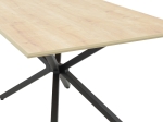 ΤΡΑΠΕΖΙ DINNY PAKOWORLD OAK MDF-ΜΑΥΡΟ ΜΕΤΑΛΛΟ 180X90X75ΕΚ