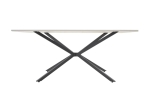 ΤΡΑΠΕΖΙ DINNY PAKOWORLD ΓΚΡΙ ΜΑΡΜΑΡΟΥ MDF-ΜΑΥΡΟ ΜΕΤΑΛΛΟ 180X90X75ΕΚ