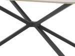ΤΡΑΠΕΖΙ LERDION PAKOWORLD ΜΟΚΑ MDF-ΜΑΥΡΟ ΜΕΤΑΛΛΟ 180X90X75ΕΚ