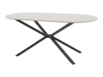 ΤΡΑΠΕΖΙ LERDION PAKOWORLD ΜΟΚΑ MDF-ΜΑΥΡΟ ΜΕΤΑΛΛΟ 180X90X75ΕΚ