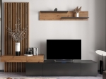 ΣΥΝΘΕΤΟ ΣΑΛΟΝΙΟΥ LITENDE PAKOWORLD ΜΑΥΡΟ-SONOMA ΜΕΛΑΜΙΝΗΣ 249.5X42X199.5ΕΚ