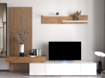 ΣΥΝΘΕΤΟ ΣΑΛΟΝΙΟΥ LITENDE PAKOWORLD SONOMA-ΛΕΥΚΟ ΜΕΛΑΜΙΝΗΣ 210X42X199.5ΕΚ