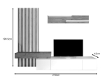 ΣΥΝΘΕΤΟ ΣΑΛΟΝΙΟΥ LITENDE PAKOWORLD SONOMA-ΛΕΥΚΟ ΜΕΛΑΜΙΝΗΣ 210X42X199.5ΕΚ