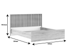 ΚΡΕΒΑΤΙ BRUSE PAKOWORLD OAK-ΛΕΥΚΟ ΜΕΛΑΜΙΝΗΣ 160X200ΕΚ