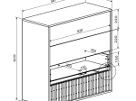 ΣΥΡΤΑΡΙΕΡΑ BRUSE PAKOWORLD ΜΕΛΑΜΙΝΗ ΣΕ SONOMA-OAK ΑΠΟΧΡΩΣΗ 96.7X40.5X92.9ΕΚ