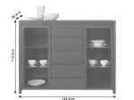 ΜΠΟΥΦΕΣ-ΒΙΤΡΙΝΑ SELINA PAKOWORLD WENGE 143.5X40.5X112.5ΕΚ