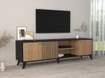ΕΠΙΠΛΟ ΤΗΛΕΟΡΑΣΗΣ FLIPTER PAKOWORLD ΜΕΛΑΜΙΝΗΣ SONOMA-ΜΑΥΡΟ 180X40X51ΕΚ