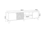 ΕΠΙΠΛΟ ΤΗΛΕΟΡΑΣΗΣ FLIPTER PAKOWORLD ΜΕΛΑΜΙΝΗΣ SONOMA-ΜΑΥΡΟ 180X40X51ΕΚ