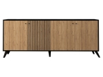 ΜΠΟΥΦΕΣ FLIPTER PAKOWORLD ΜΕΛΑΜΙΝΗΣ OAK-ΜΑΥΡΟ 180X40X78,6ΕΚ