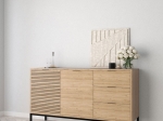 ΜΠΟΥΦΕΣ LEODRIF PAKOWORLD ΜΕΛΑΜΙΝΗΣ OAK-ΜΑΥΡΟ 140X40X80ΕΚ