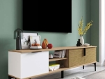 ΕΠΙΠΛΟ ΤΗΛΕΟΡΑΣΗΣ KOWEL PAKOWORLD ΜΕΛΑΜΙΝΗΣ ΛΕΥΚΟ-OAK 180X34X51ΕΚ