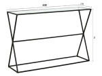 ΚΟΝΣΟΛΑ LOUJIE PAKOWORLD ΜΑΥΡΟ ΜΕΤΑΛΛΟ-ΓΥΑΛΙ 100X30X76ΕΚ