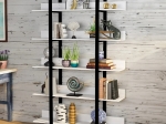 ΒΙΒΛΙΟΘΗΚΗ ALMOND PAKOWORLD ΛΕΥΚΟ-ΜΑΥΡΟ 119X27X185ΕΚ
