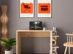 ΓΡΑΦΕΙΟ ΕΡΓΑΣΙΑΣ TOSKA PAKOWORLD ΣΕ OAK- SANDSTONE ΑΠΟΧΡΩΣΗ 114X56X76ΕΚ