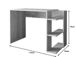 ΓΡΑΦΕΙΟ ΕΡΓΑΣΙΑΣ TOSKA PAKOWORLD ΣΕ OAK- SANDSTONE ΑΠΟΧΡΩΣΗ 114X56X76ΕΚ