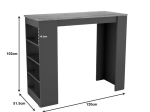 ΤΡΑΠΕΖΙ ΜΠΑΡ BIRMA PAKOWORLD ΣΕ OAK-ΑΝΘΡΑΚΙ ΑΠΟΧΡΩΣΗ 120X51.5X102ΕΚ
