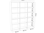 ΒΙΒΛΙΟΘΗΚΗ RABUKU PAKOWORLD ΣΕ OAK  ΑΠΟΧΡΩΣΗ 146X22X160ΕΚ